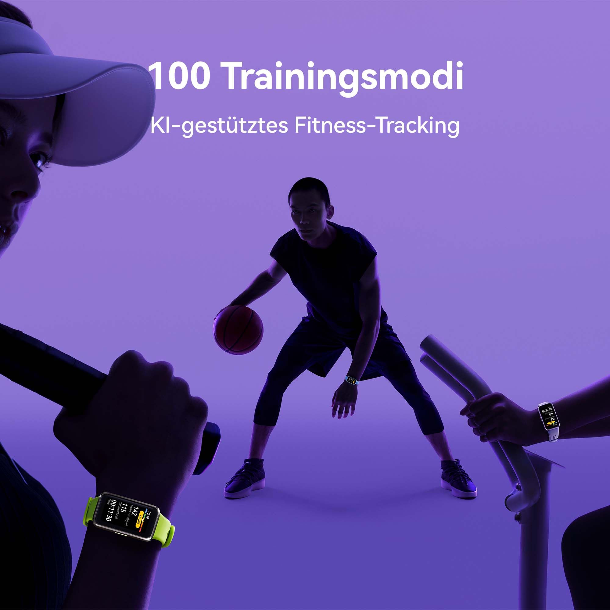HUAWEI Band 10, Schlankes Gehäuse aus Polymermaterialien, Tragekomfortarmband, Professionelle Schlafanalyse, KI-gestütztes Fitness-Tracking, Schnelles Aufladen, Kompatibel mit Android & iOS, Schwarz