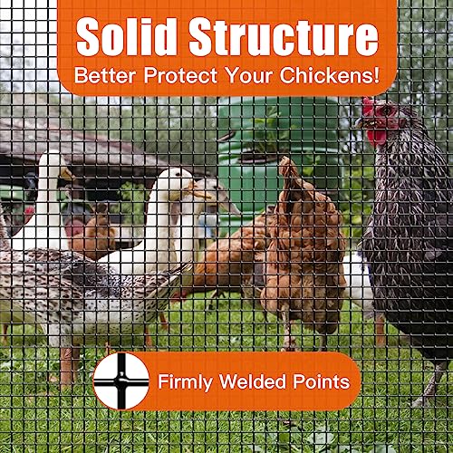 Zevemomo 24" x 100' 1/4inch Hardware Cloth, Black Vinyl Coated Chicken Wire Fence Galvanized Welded Mesh Roll for Home Garden Rabbit Cage by Zevemomo - Image 4