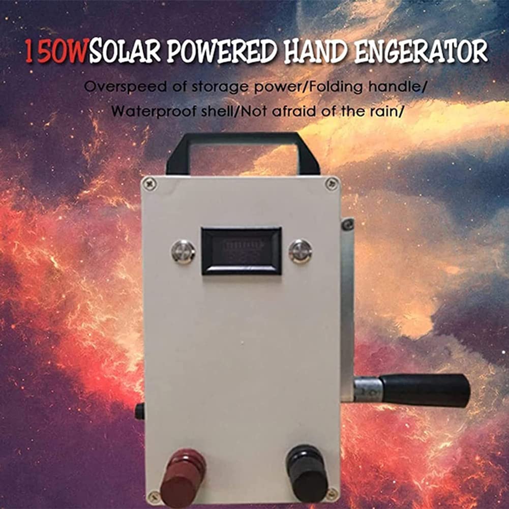 Generatore portatile a manovella da 150 W - Piccolo alimentatore di emergenza manuale per viaggi all'aperto e esplorazione sul campo