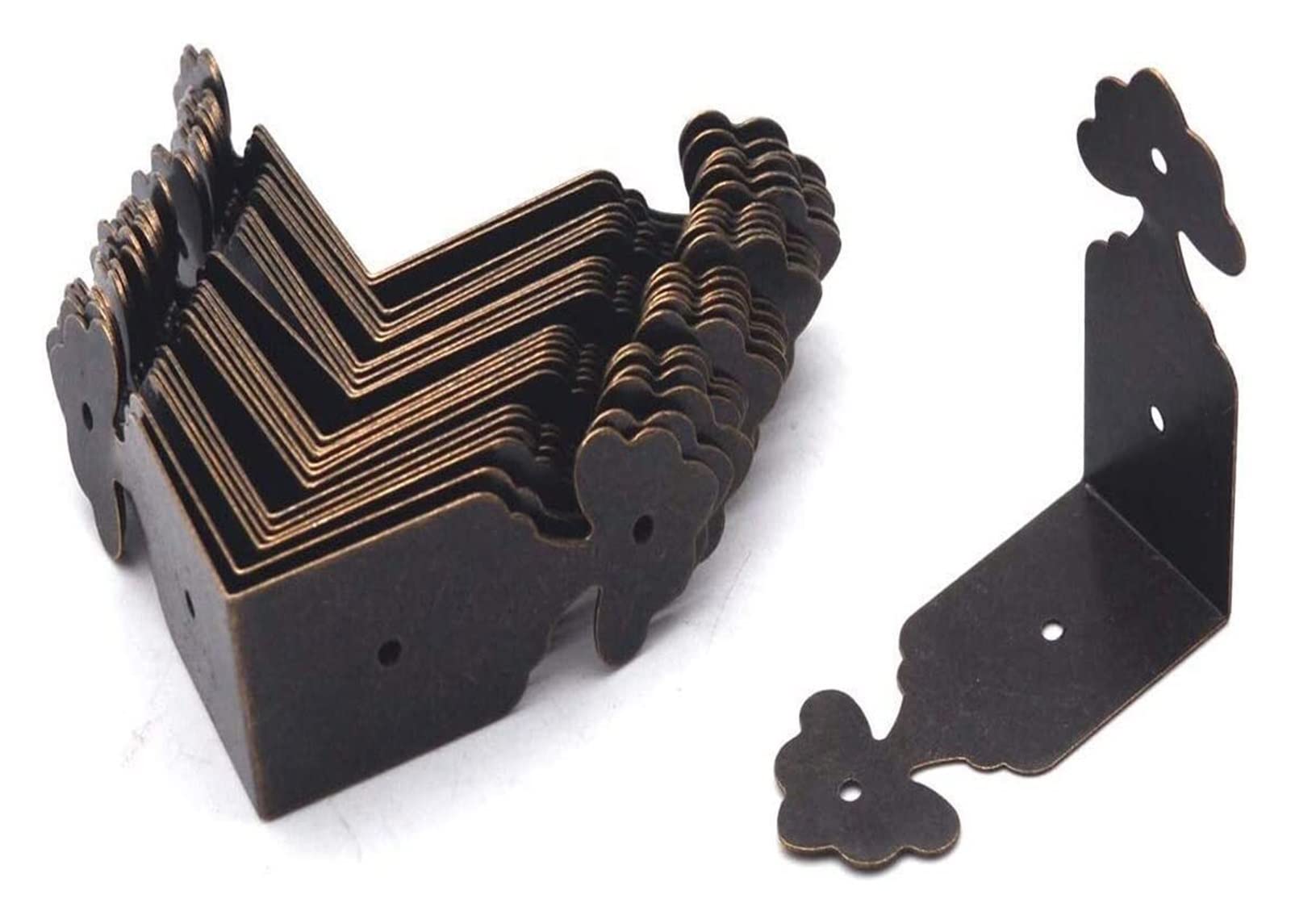 Paraspigoli, Angoli decorativi for scatole in bronzo antico(12pcs 39x18mm)