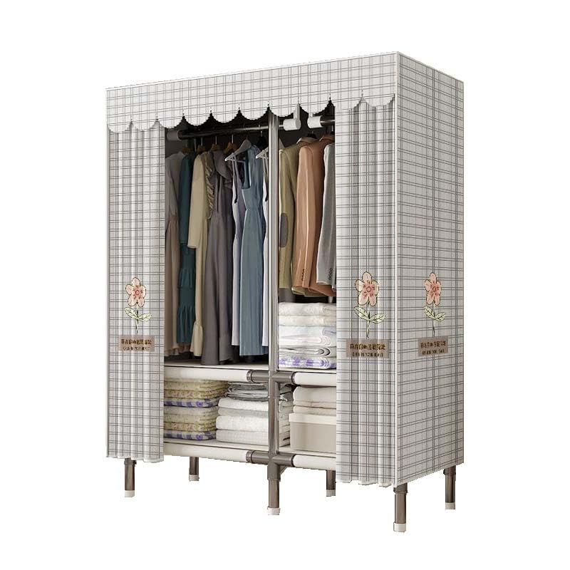 HUHJYUGE Armario Vestidor de Tela, Armario Portátil para Colgar Ropa, Ropero Organizador Guardarropa, Roperos de Dormitorio Tela, Organizador de Almacenamiento, Espacioso para Dormitorio, Salón