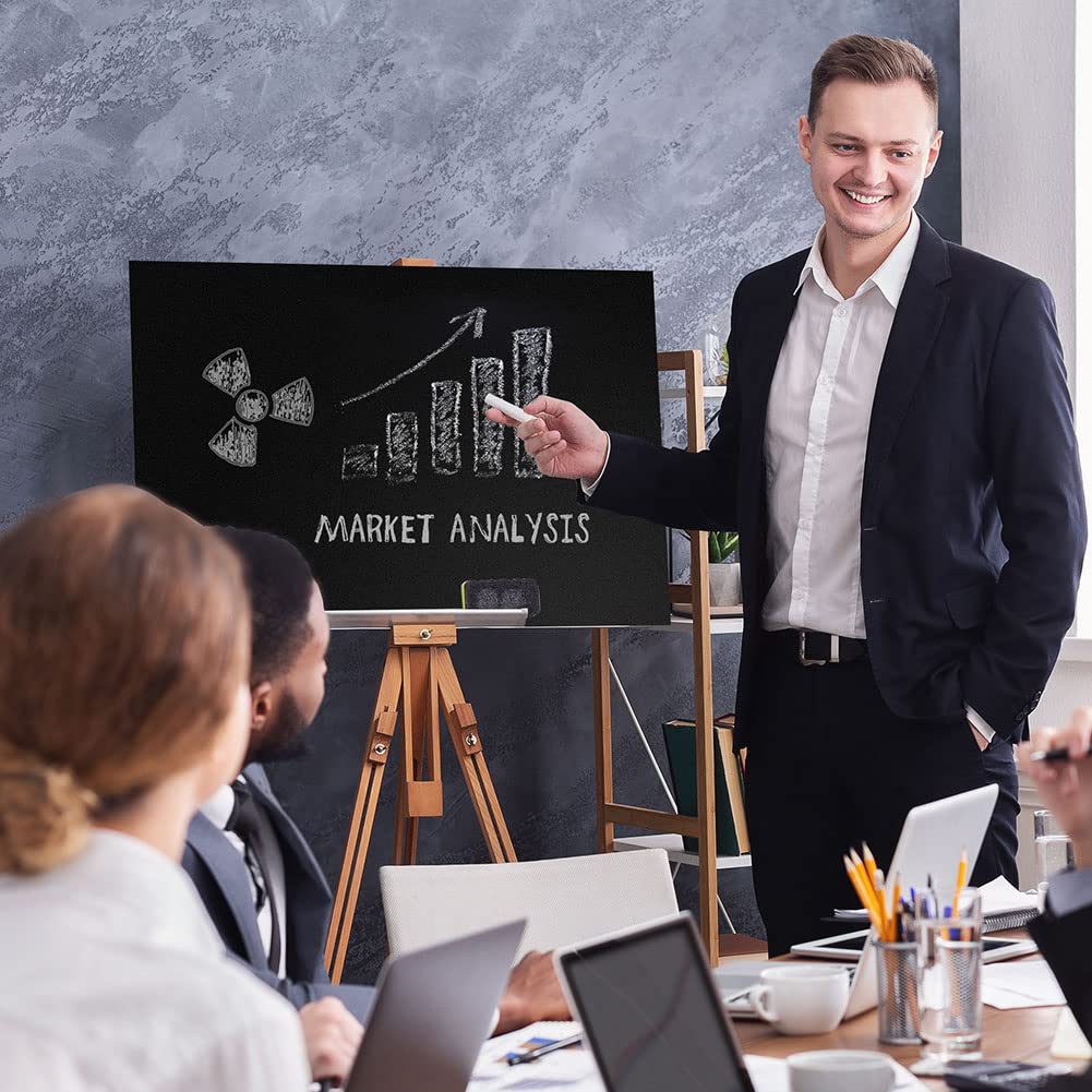 OFFCUP Chalkboard Paper Roll, 45cm x 300cm Removable Adhesive Vinyl Chalkboard Decal Paper with 5pcs Chalks for Home, Kitchen, Office, School Menu