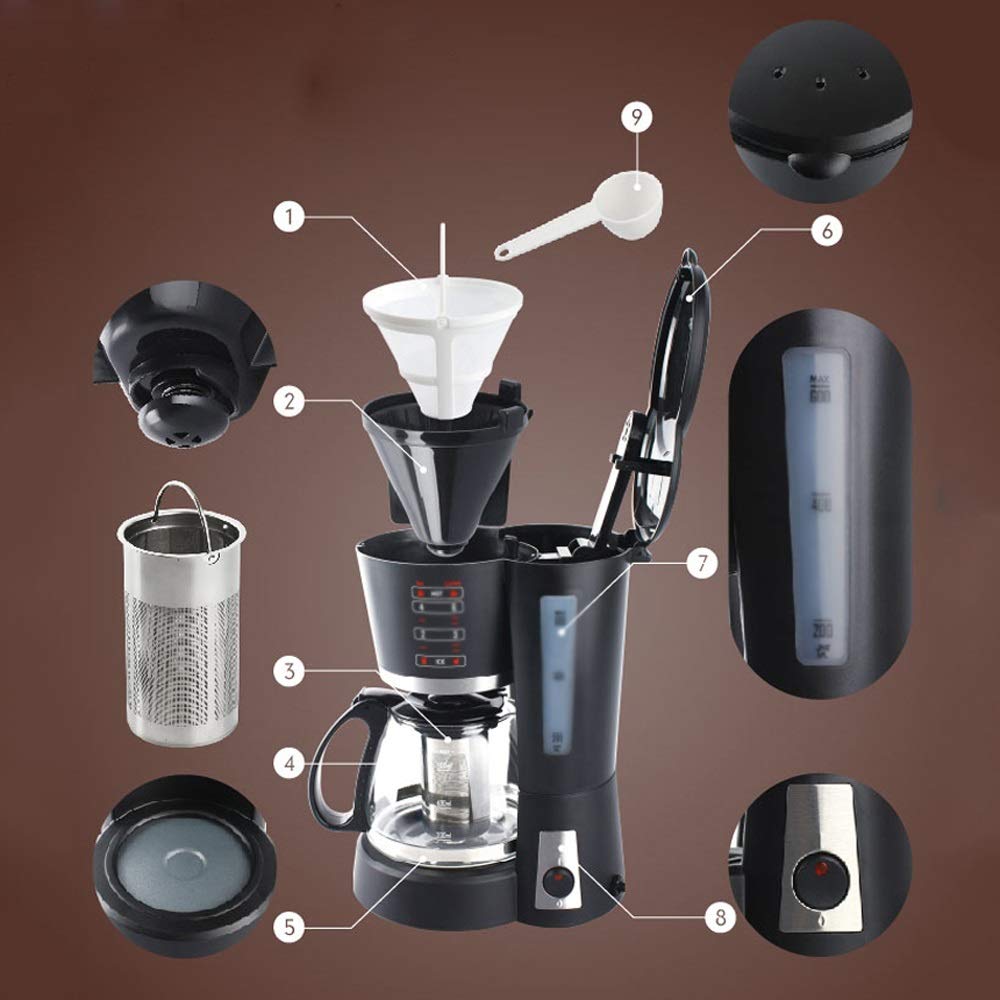 Ekspres do kawy - Kapsułka o stężeniu poziomu Preset ekspresu do kawy Espresso Kompatybilny z kapsułkami wielu marek, zielony needed