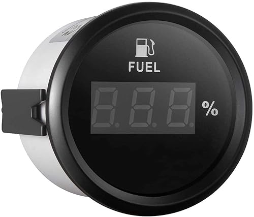 SAMDO Medidor digital de nivel de combustible universal 2.047in 0-190ohm señal 12V24V