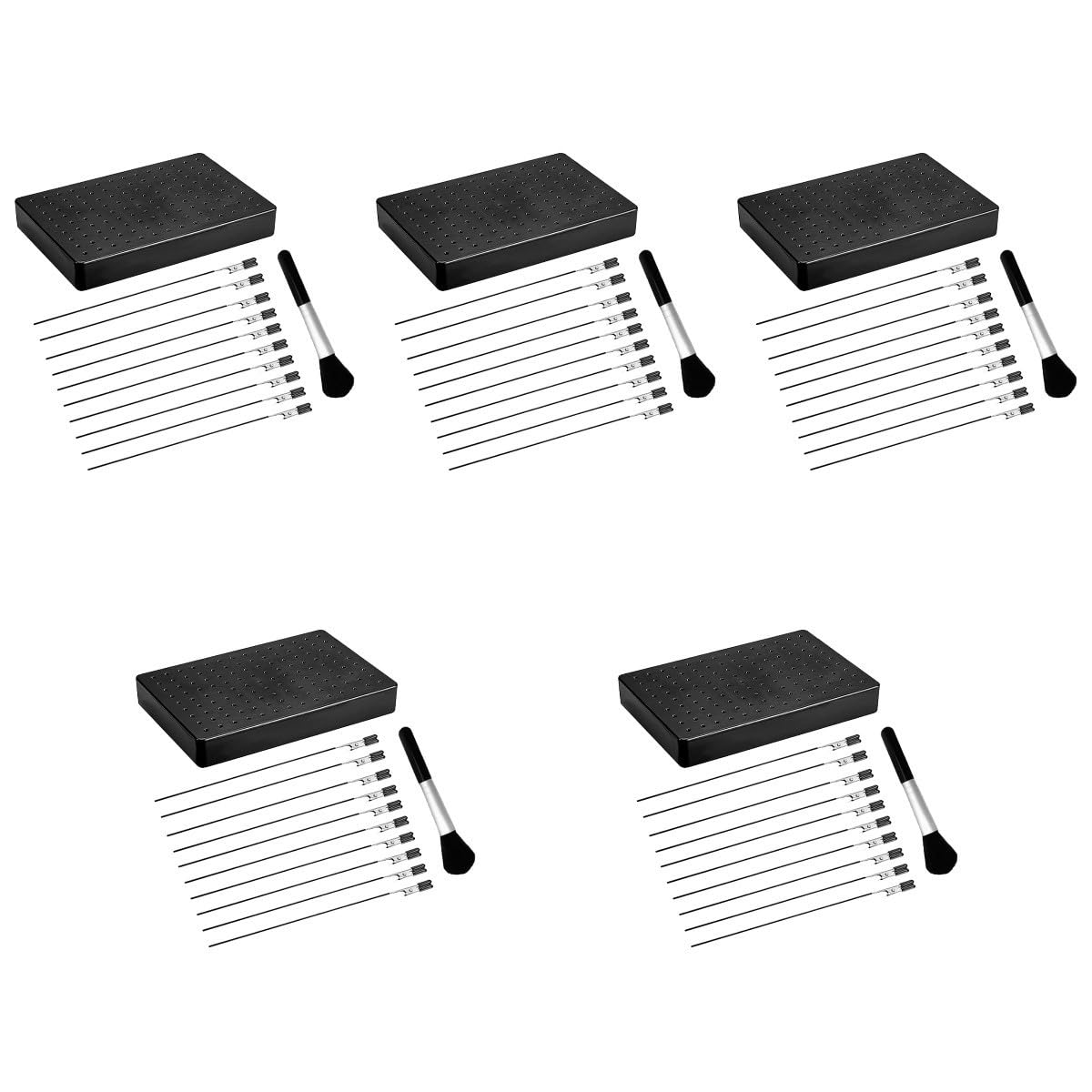 Operitacx 5 Set Supporto Per La Pittura Di Modelli Kit Cabina Di Verniciatura a Spruzzo Clip Per Colorare Il Modello Strumento Di Modellazione Clip Da Colorare Fai Da Te Black Plastica