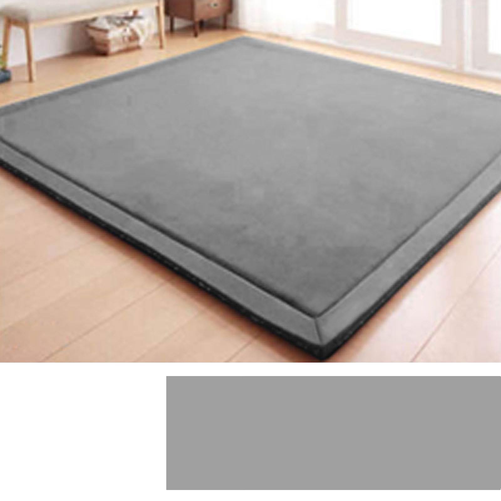 DSSHENGDS Alfombra de Sala de Alfombra Suave Lavable Moderna, Antideslizante.Manta de Juegos Alfombra Yoga,Ejercicio y Gateo De Terciopelo Coral Grueso Moderna 2cm-C- 80 * 200cm