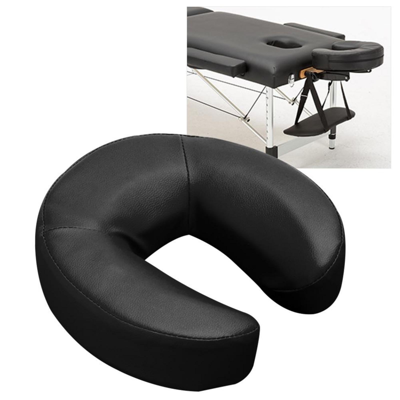 Cuscino A U Per Massaggio Viso - Memory Foam Traspirante - Per Lettini Estetica E Relax Domestico - Grigio