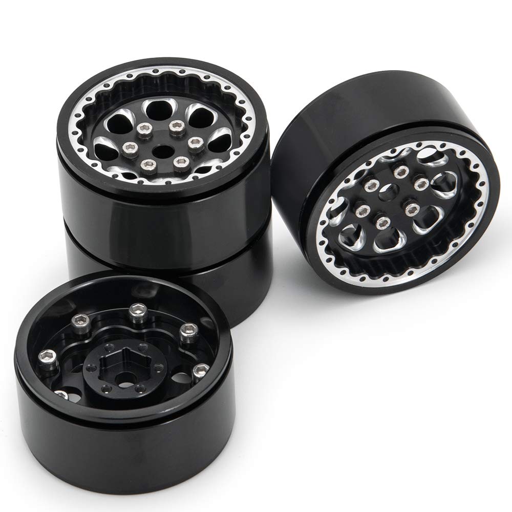 1/10スケール メタルホイールセット 1.9 クローラー Amazon | RCLIONS アルミメタル 1.9インチ ビードロック ホイール リム