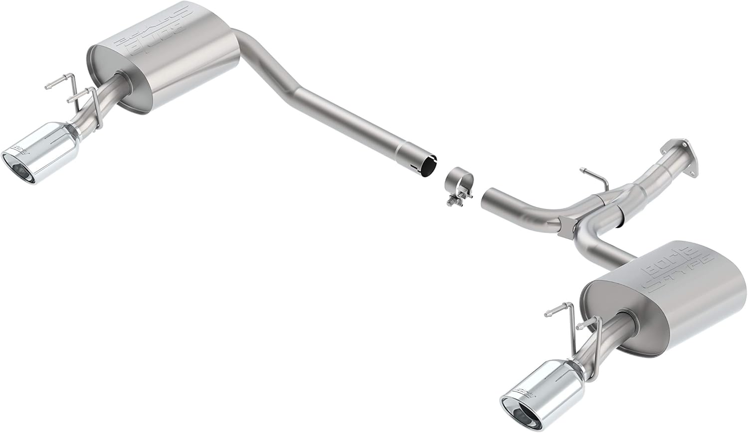 BORLA 11949 Axle-Back System for 2016-2017 Honda Accord 2.4L 4 Cyl./ 3.5L V6 Automatic/Manual Transmission Front Wheel Drive 4 Door With Dual/Split Rear Exit Exhaust.