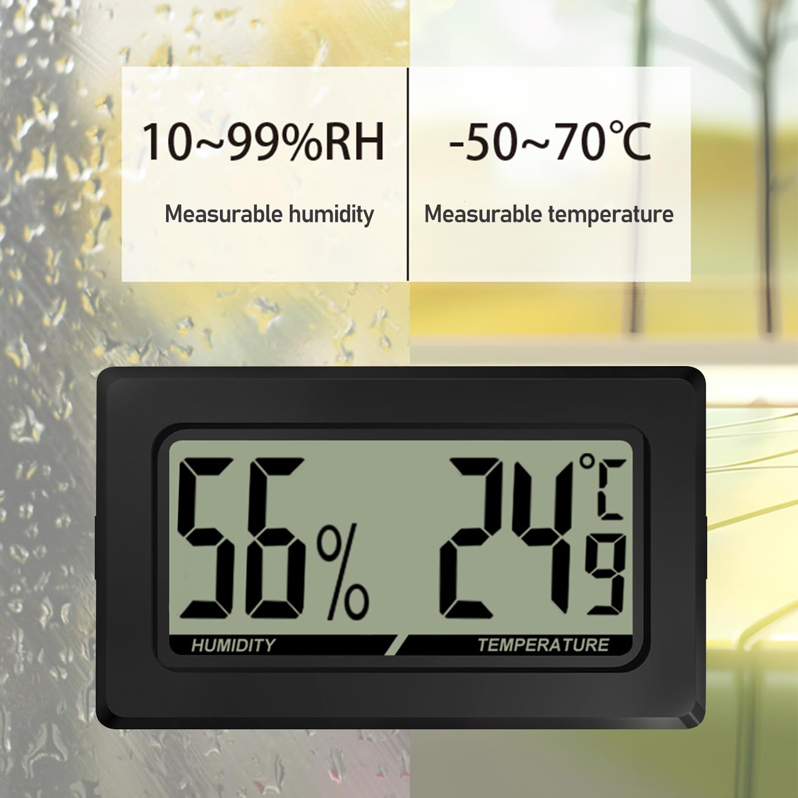 Lot De 10Thermomètre Hygromètre Digital LCD Mini thermomètre hygromètre hygromètre thermomètre thermomètre reptiles numérique intérieur pour bureau, cuisine, incubateur de jardin