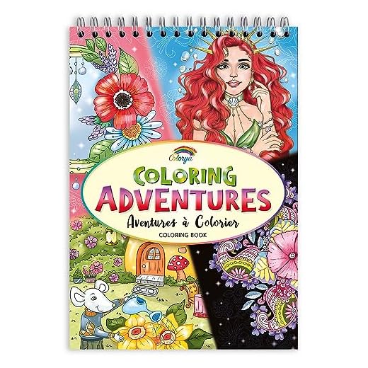 Colorya Libro para colorear adultos - Coloring Adventures Libro de colorear para adultos A4 - Libro de colorear antiestrés - Papel de calidad sin transferencia de color