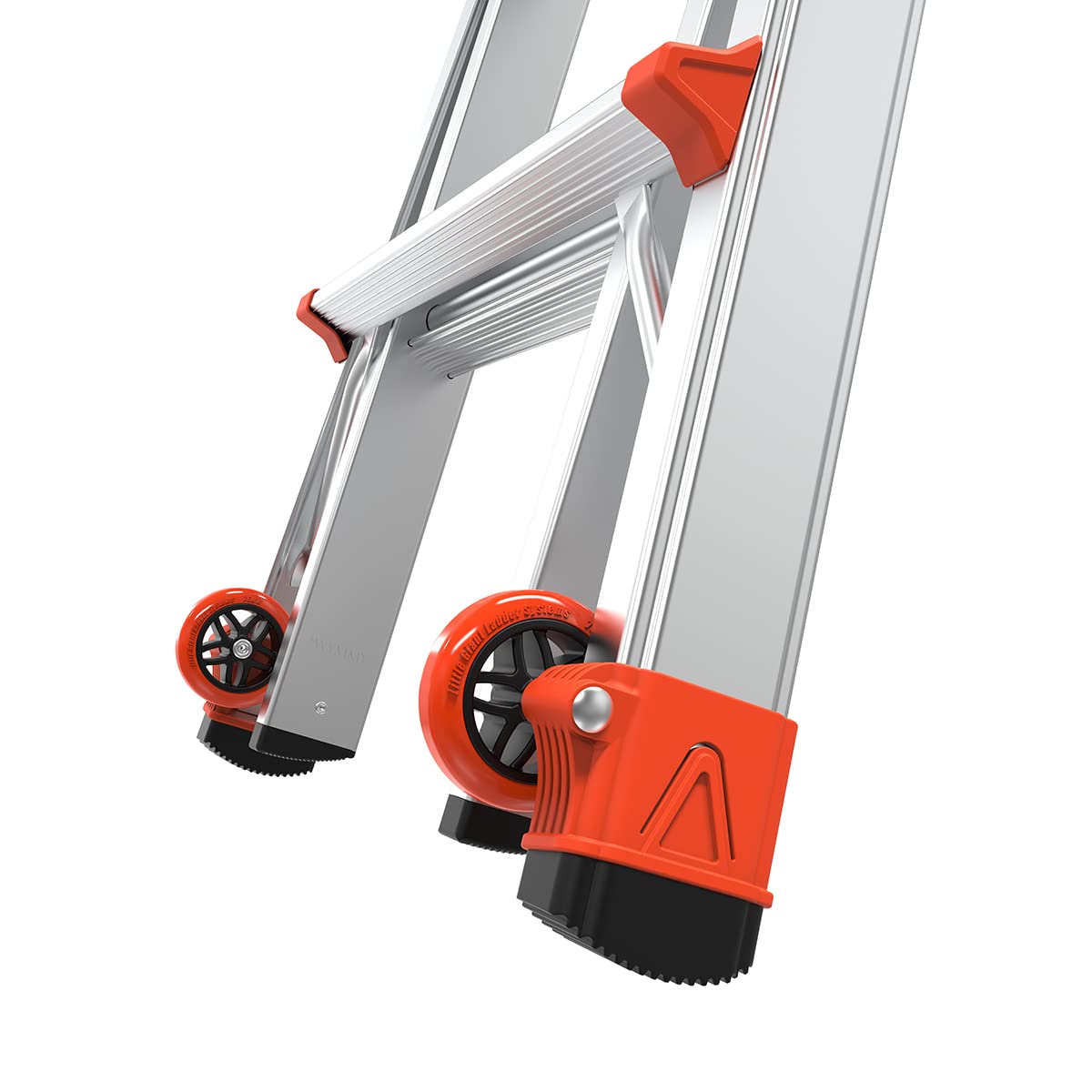 Revolution 2.0, Modell 17 - ANSI Typ IA - 300LB Nominal, Aluminium Klappleiter mit Tip & Glide Räder und Ratsche Levelers
