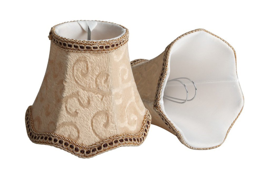 Abat-jour En Tissu à Pince - Lot De 2 - Diam. 100/125 Mm, H. 110 Mm - Pour Lustre, Applique Murale, Lampe De Table