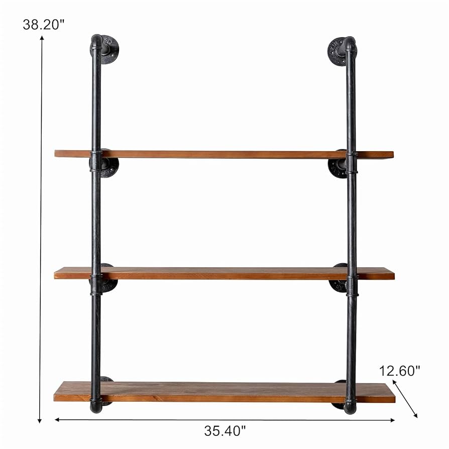 インダストリアルスタイル アイアンパイプ　木製　シェルフ インダストリアルスタイル アイアンパイプ 木製 シェルフ