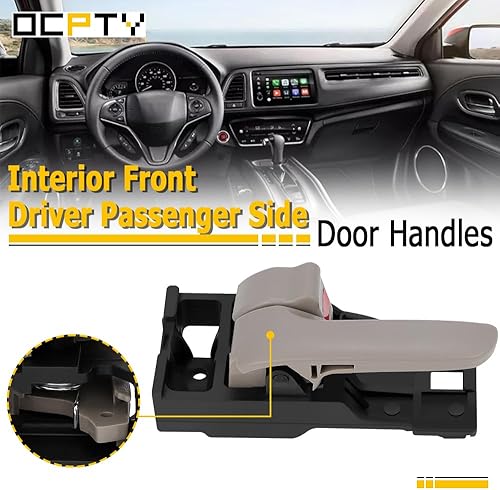 Miniatura 2 de OCPTY Manijas de puerta interiores delanteras del conductor izquierdo del pasajero lado derecho de repuesto para Toyota Tundra 2000-2006 para Toyota