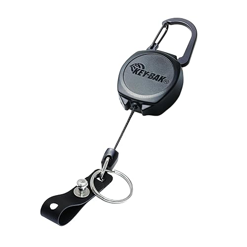 KEY-BAK Heavy Duty Locking Sidekick Retractable Badge Holder with Large