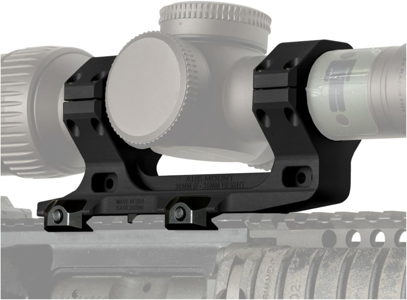 Reptilia AUS 30mm Optic Mount,1.54 inch Height, MIL-STD, M1913 Picatinny Compatible, Black Anodized