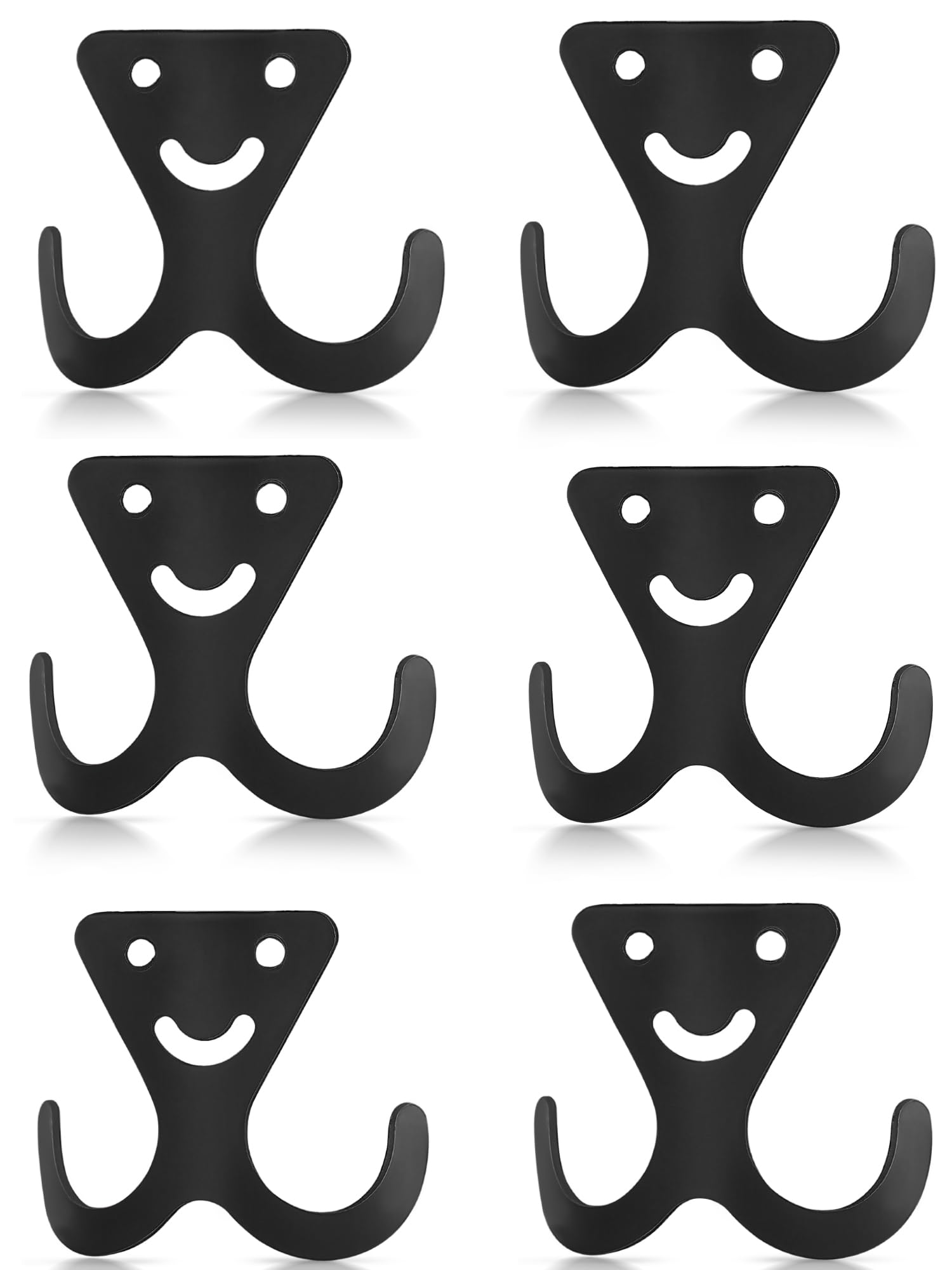 DOCOSS Pack of 6 Stainless Steel Hooks for Wall Heavy Duty Hooks for Hanging,Towel Clothes Hanger for Wall,Bathroom & Kitchen (Black) (B0CHN1GQ3R) Amazon Price History, Amazon Price Tracker