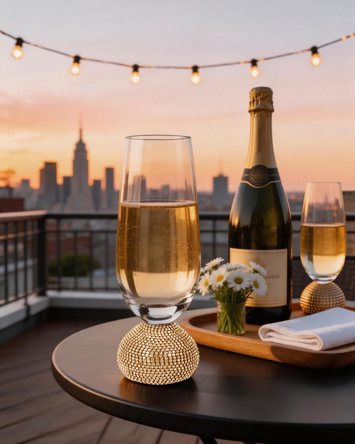 Elegant Stemless Champagne Glasses - Set of 4 -7 Elegant Stemless Champagne Glasses - Set of 4 -7