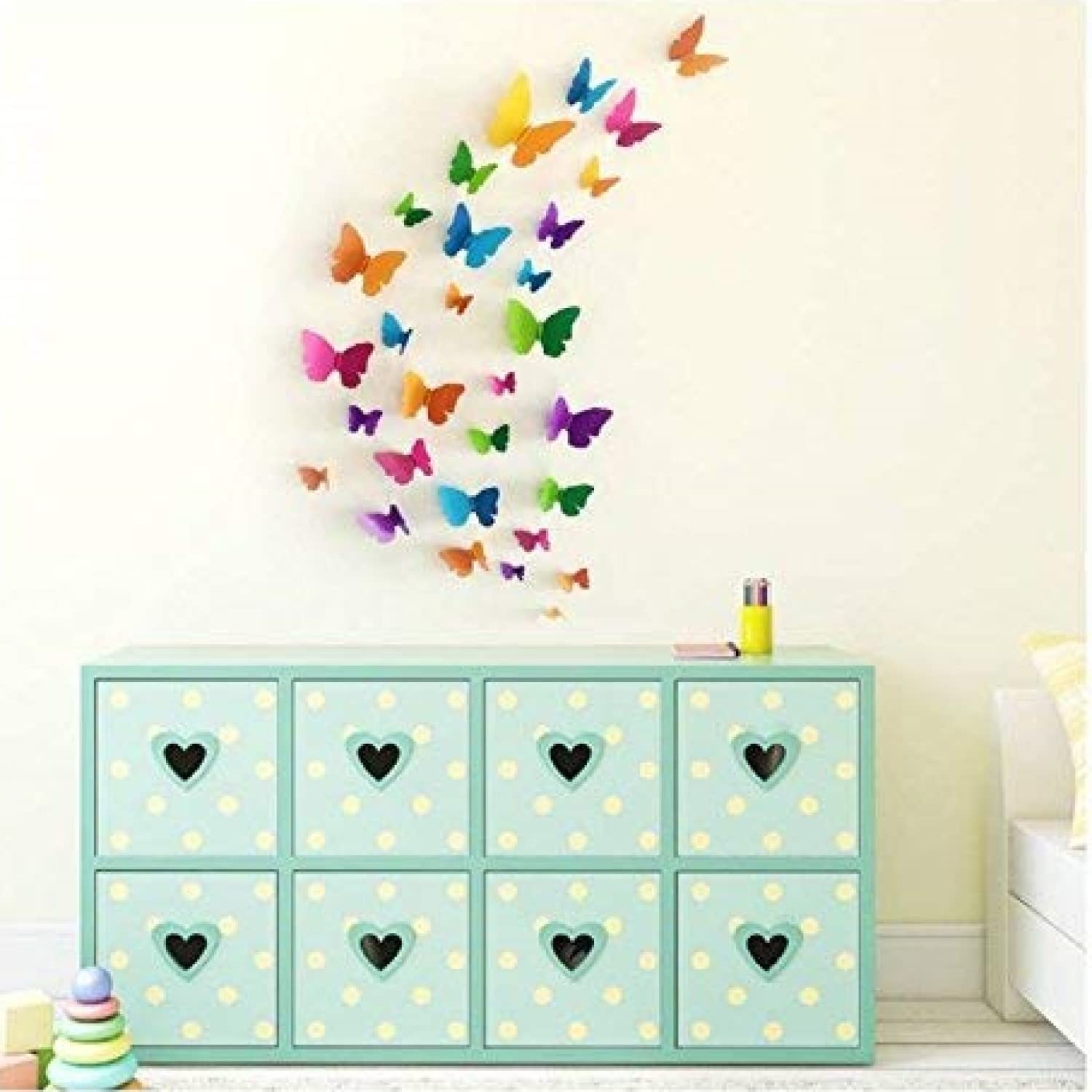 JAAMSO ROYALS Multicolor 3D Butterfly Stickers for Wall, Butterfly Decoration Items, Butterfly Stickers, Butterfly Wall Decor, Butterflies, Butterflies for Wall Decoration 30 Piece (21 cm x 29.7 cm) (B07G78JC19) Amazon Price History, Amazon Price Tracker