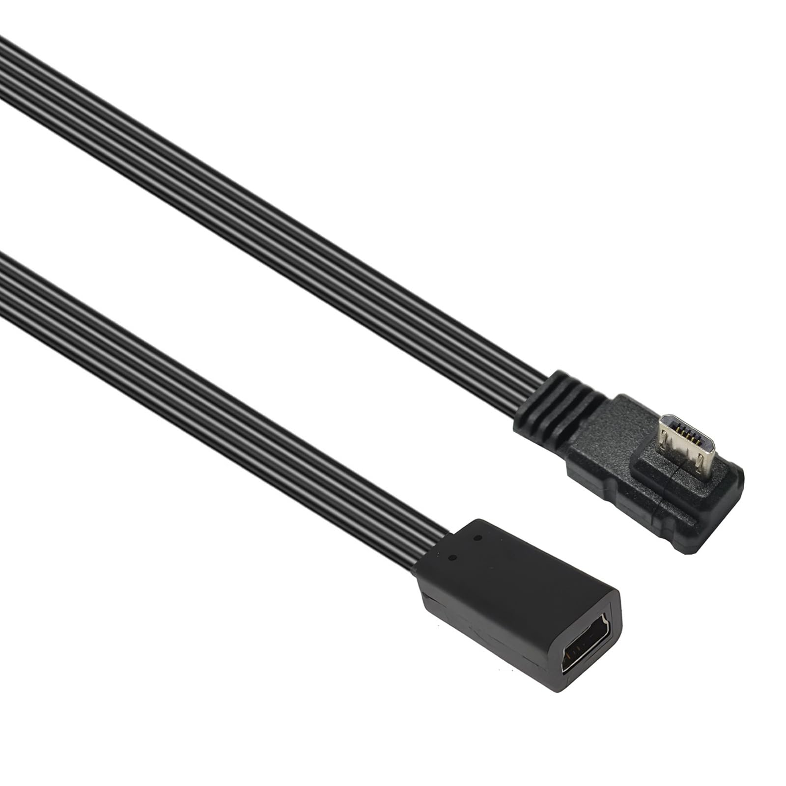 Fentency 10/20cm USB 5Pin Female to 5Pin Male Charging Cable 10W 480Mbps Data Transfer Extension Flat Wire Flexible