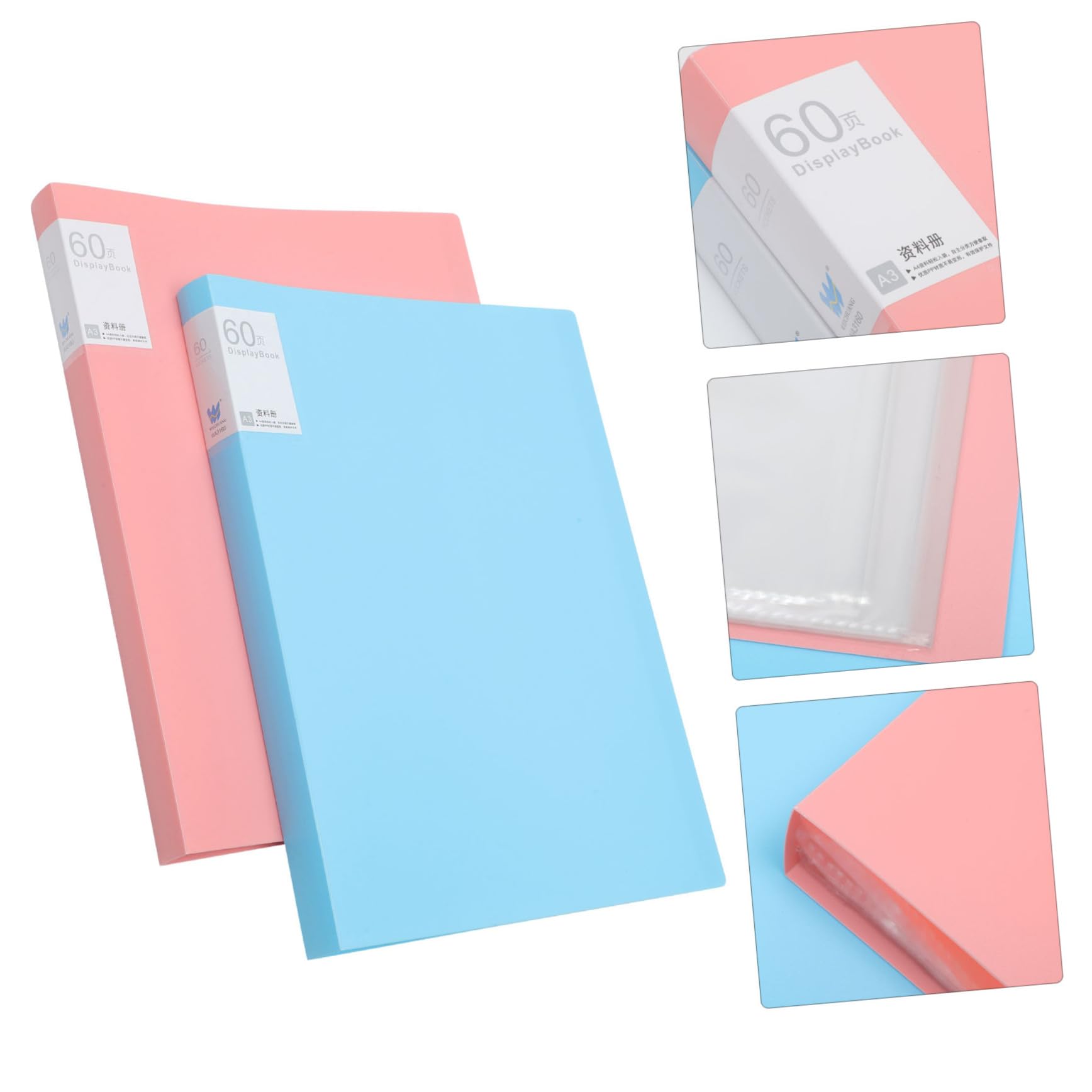 2pezzi Cartella Per Archiviazione Artistiche Organizer Plastica Con Capacità e Pockets Per Conservare Disegni e Documenti Creativi Colori