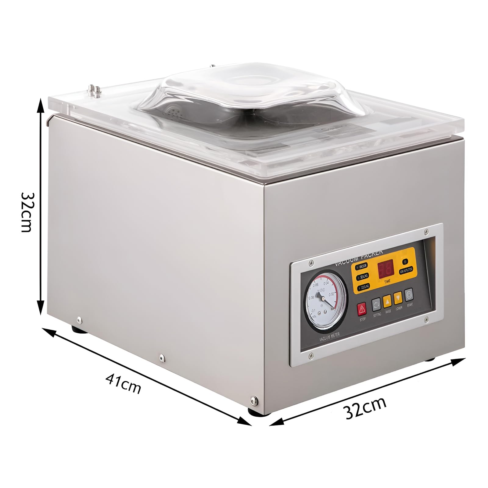 Sellador automático al vacío con fuerte succión, control por microcomputadora para un embalaje y sellado eficientes de alimentos, granos y más