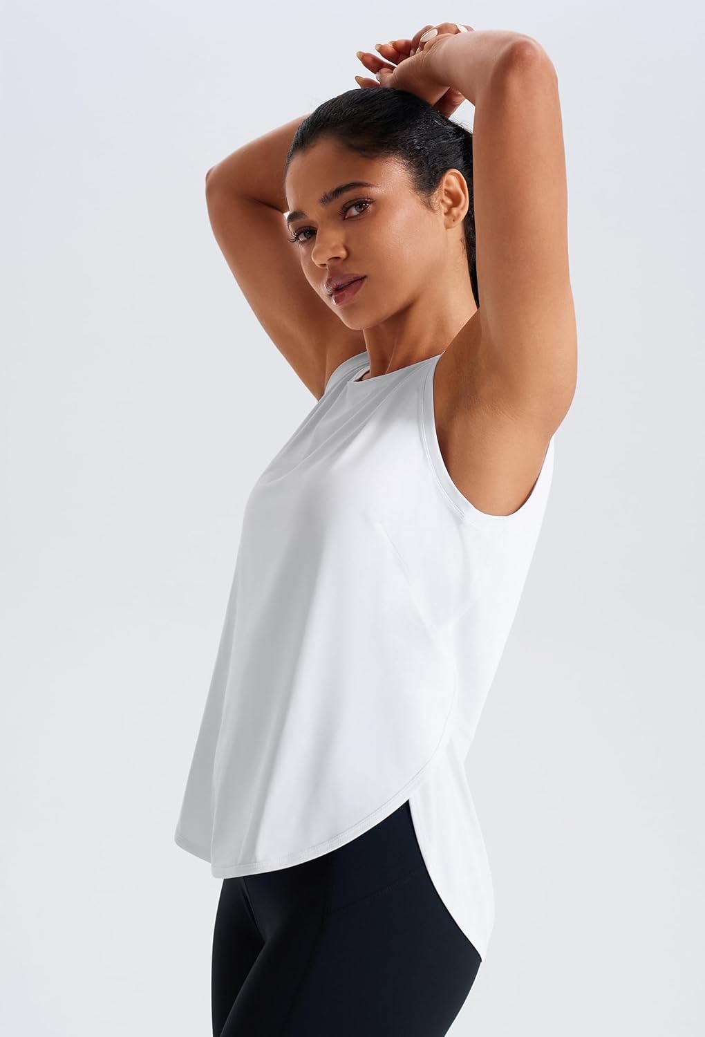 JOYSPELS Ice Silk Workout Tank Tops for Women Cool-Dry Sleeveless Loose Fit Yoga Shirts Athletic - Image 3