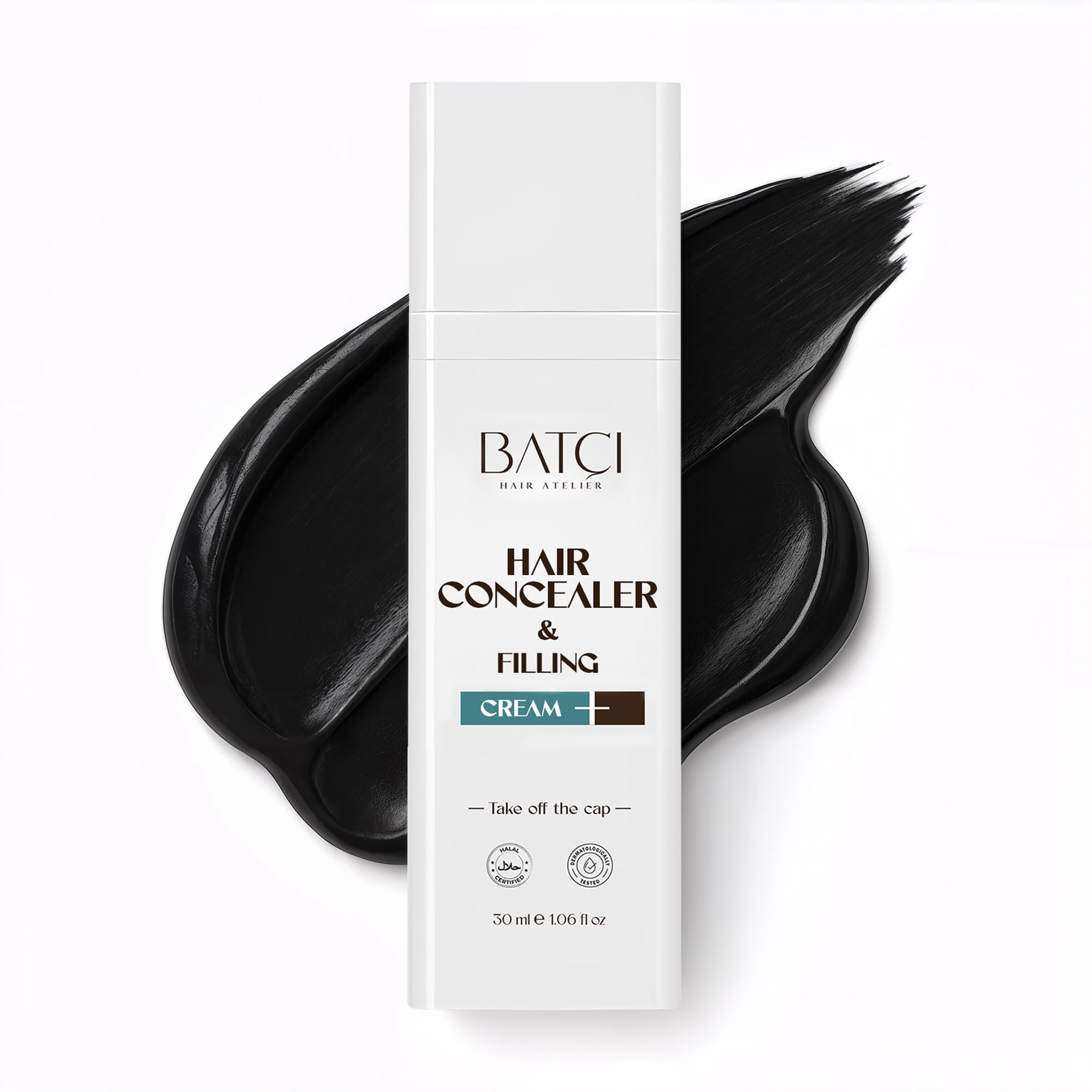 Batci Hair Concealer Cream for Thinning Hair Bald Spots Natural Non-Fiber Scalp Filling Cream Root Touch-Up for Men