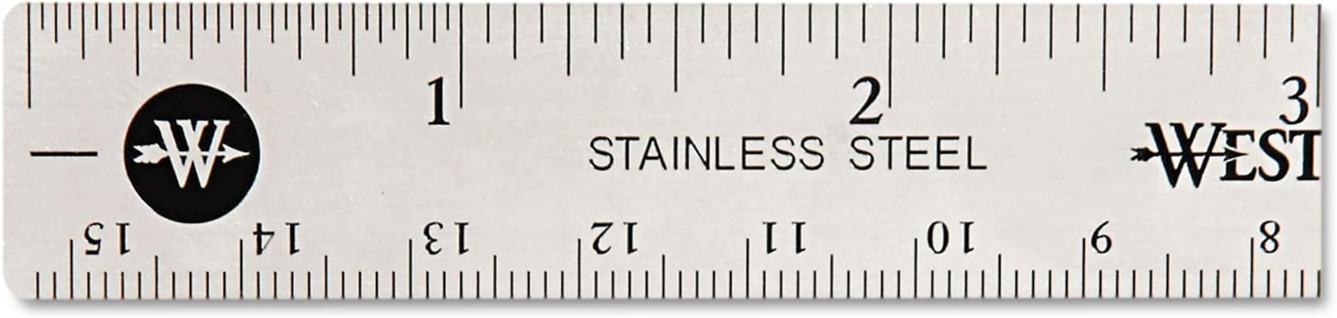 Amazon.com: Westcott Stainless Steel Ruler ,RULER,STAINLSS STEEL,6IN ...