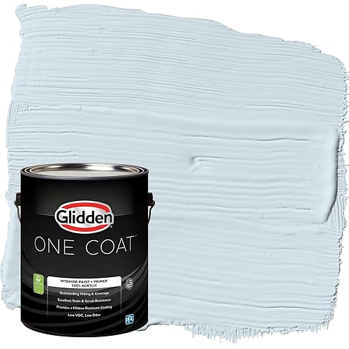 Glidden Interior Paint + Primer: Blue/Breakwater, One Coat, Eggshell, 1-Gallon