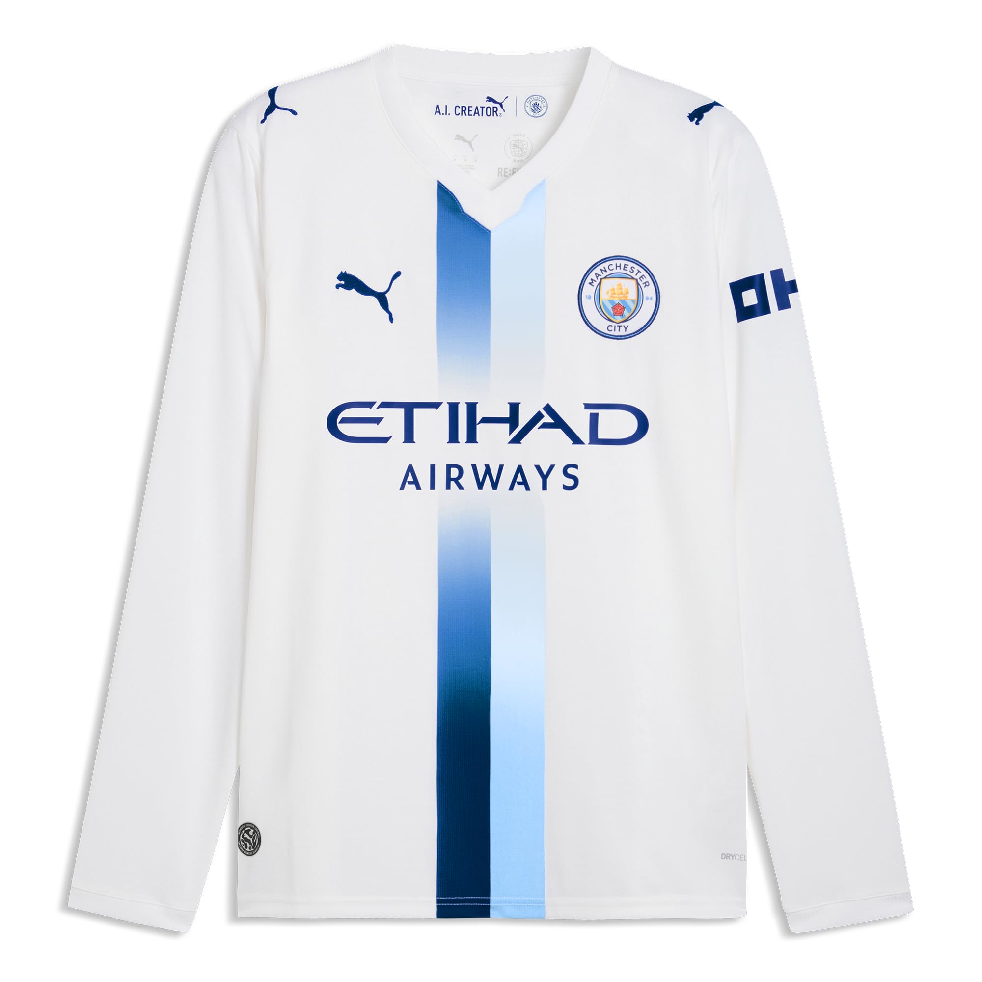 PUMA Men's Manchester City 2026/27 Third Shirt, Long Sleeve - White - 3XL