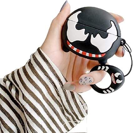 Amazon Airpods Pro ケース ヴェノム Vedom ディズニー キャラクター アニメ エアーポッズプロケース 第三世代に適用 シリコンケース エアポッド シリコンカバー 萌え 軽量 耐衝撃 紛失防止 全面保護 充電便利 充電可能 Airpods Proケース イヤホン ヘッドホンケース