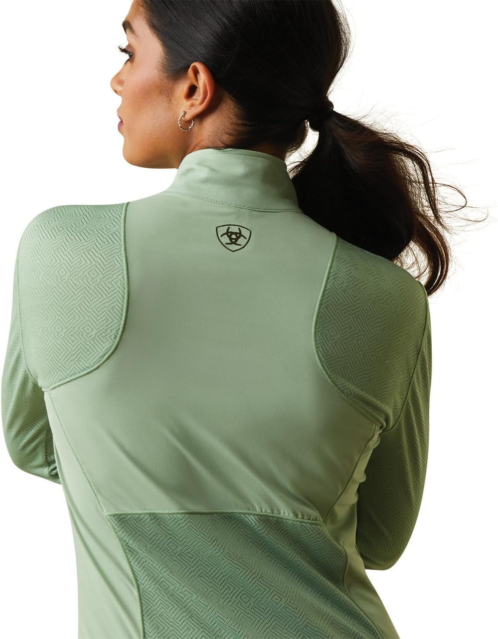 ARIAT Women's Breathe 1/4 Zip Baselayer, Black, Size Medium - Image 6