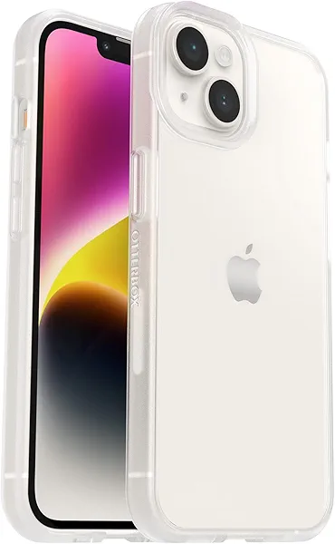 OtterBox iPhone 14 & iPhone 13 Prefix Series Case - CLEAR , ultra-thin, pocket-friendly, raised edges protect camera & screen, wireless charging compatible