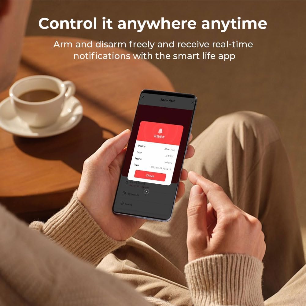 gsm/WiFi Alarmas para Casa Inalámbrico, Sistema de Alarma Doméstica Antirrobo con Alerta App, 24 Pieza: Sensores de Puertas/Ventanas,Dtecteores de Movimiento,Sirena, Mandos a Distancia