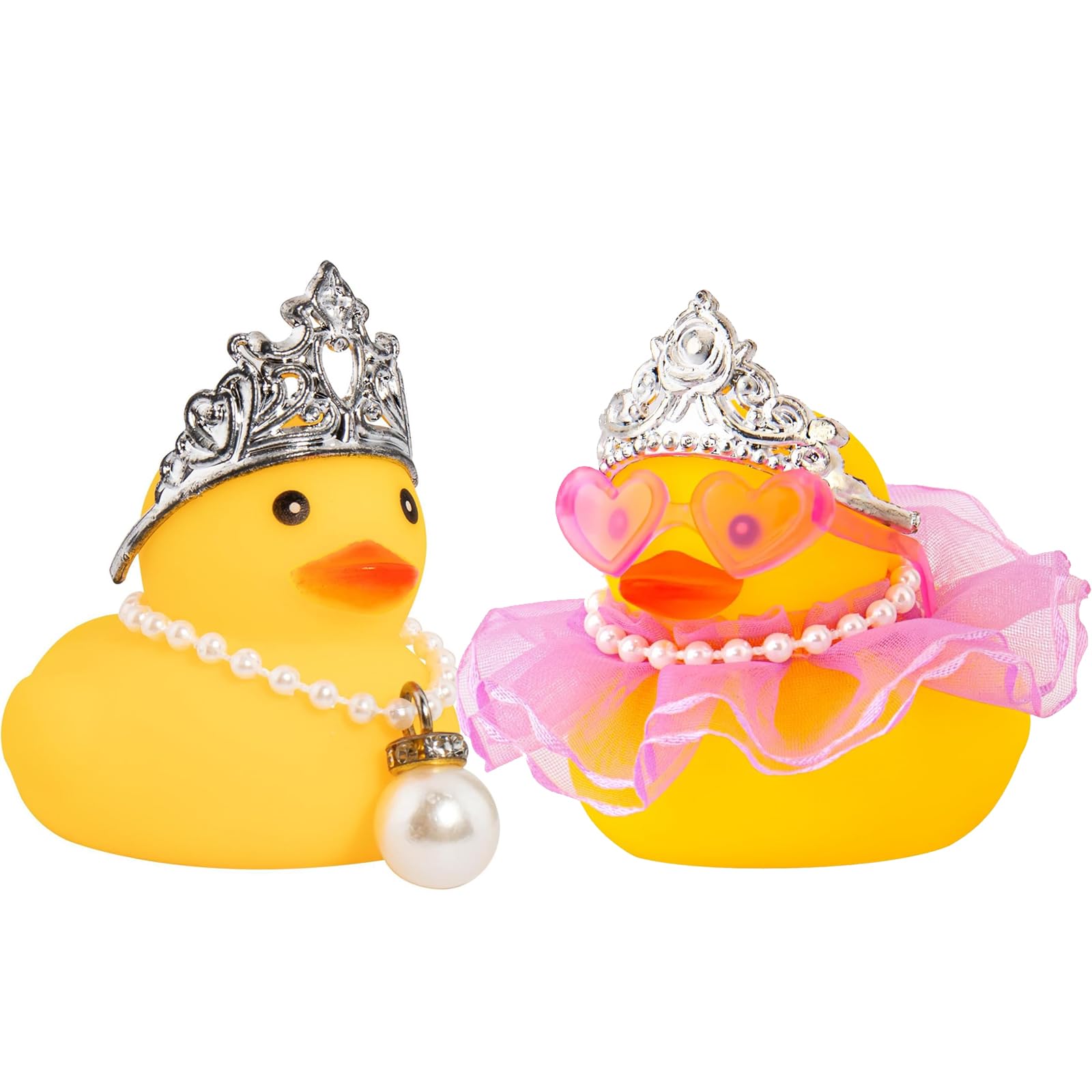 Amazon.com: wonuu 2Pcs Crown Princess Rubber Ducks with Pearl