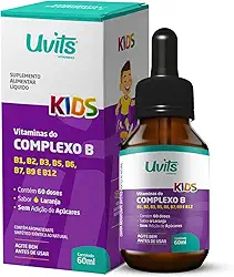 Vitamina Complexo B Kids Líquida 60ml com 60 Doses - Uvits