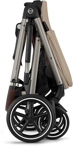 CYBEX Poussette Gold GAZELLE S, De la naissance à environ 4 ans, Max. 22 kg (mode simple) / 2x 22 kg (mode duo), Système tout-en-1 avec 20+ configurations, Beige amande - 4