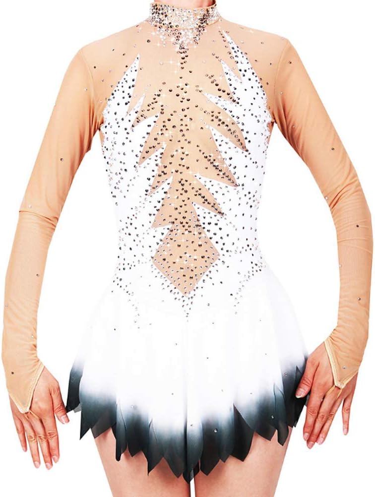 Handmade Figure Skating Competition Dress for Ladies Girl Ice Dance Gymnastics Art Performance Ice Skating Costume