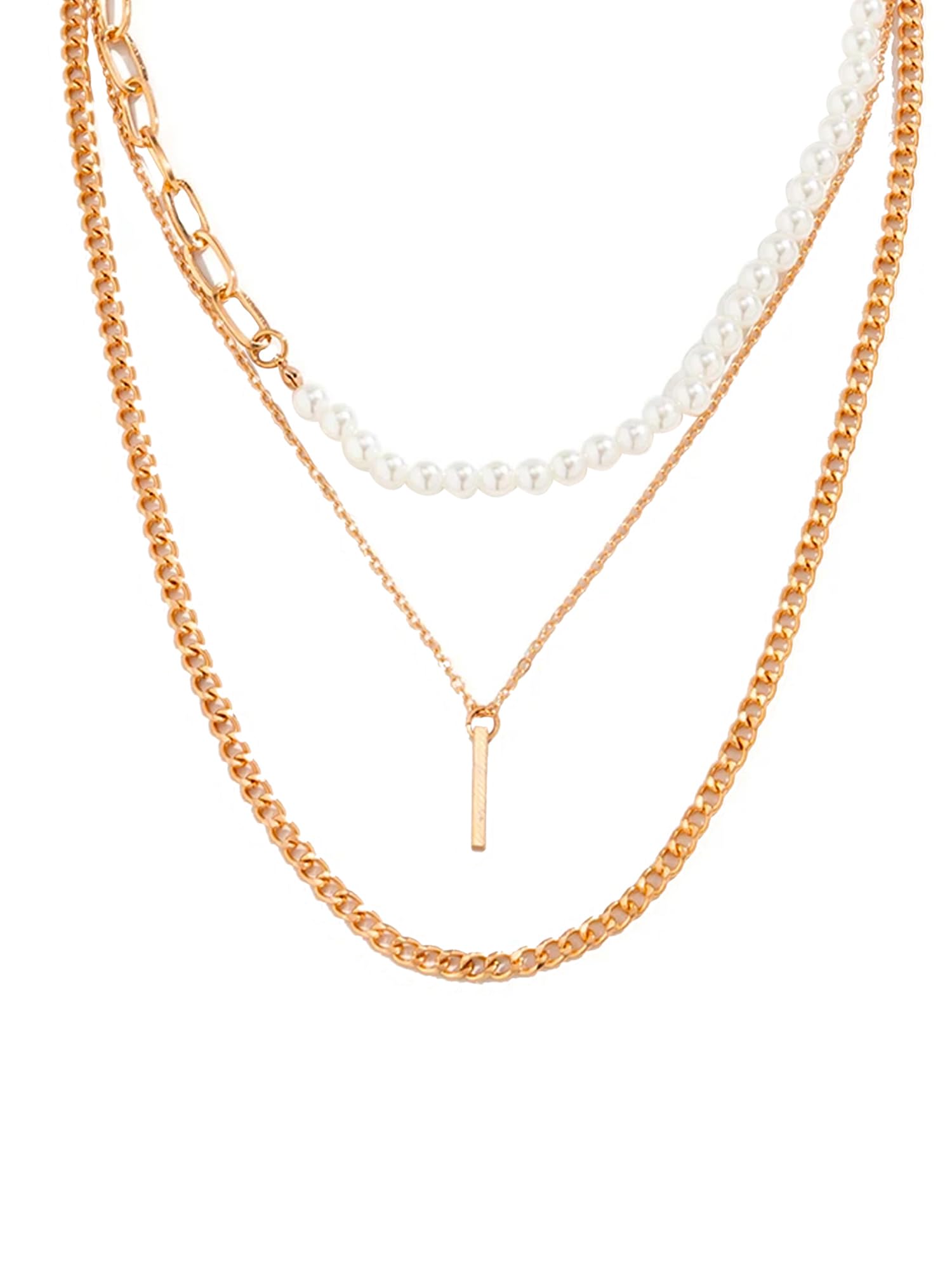 Yellow Chimes Chain for Men Gold Neck Chain for Men | Stainless Steel Layered Pearl Necklace Chains for Men | Fashion Accessories for Men | Birthday Gift for Men and Boys Anniversary Gift for Husband (B0D9TTCQD2) Amazon Price History, Amazon Price Tracker