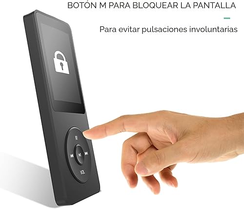 Miniatura 7 de AGPTEK A02X Reproductor MP3 de 32 GB con Bluetooth 5.3, pantalla de 1.8 pulgadas, reproductor de música portátil con altavoz, radio FM, grabadora de