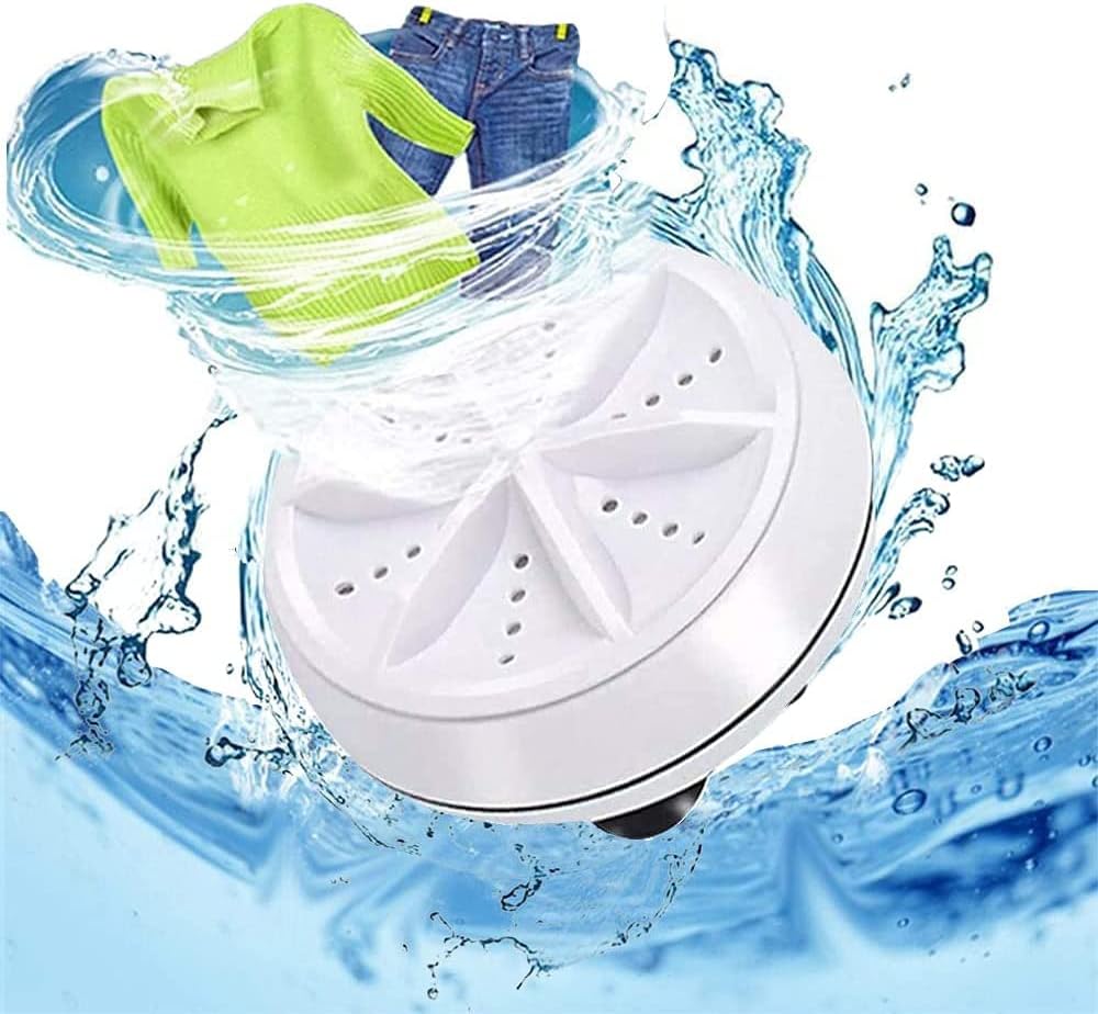 Zoyce Mini Ultrasonic Turbine Washing Machine, Portable