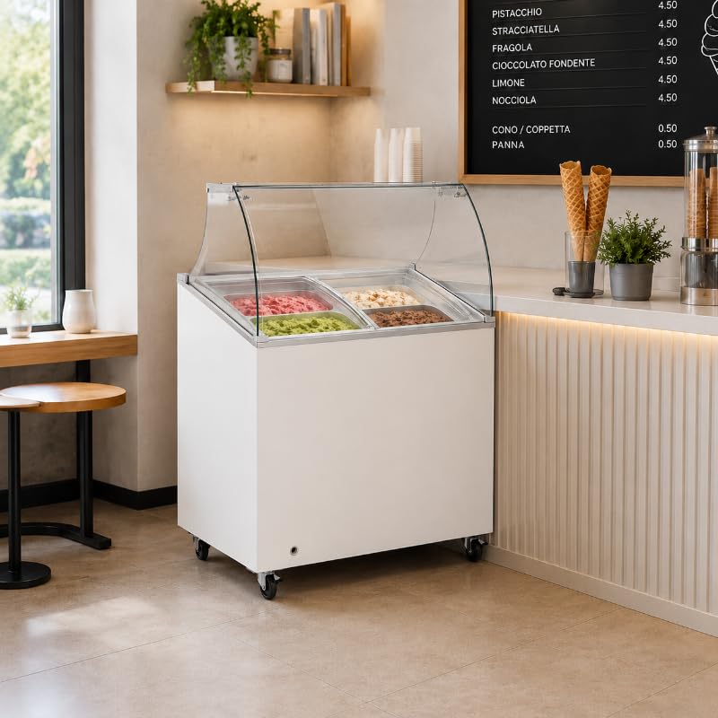 Générique Vitrine à glace 4 bacs de 5 litres