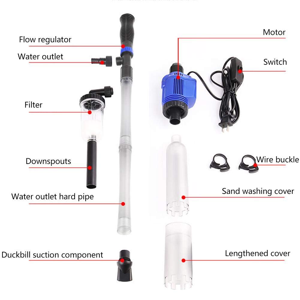 Aspirador eléctrico para acuario, 800 L/H