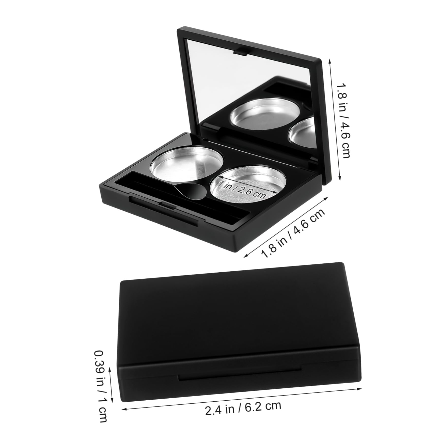 FOMIYES 3 Pack Eye Shadow Box Set Travel Size Makeup Palette Storage for Women Girls