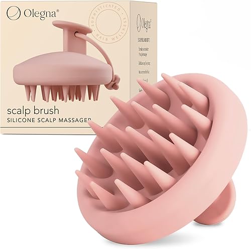 Miniatura 9 de Olegna Cepillo de masaje para el cuero cabelludo, limpiador de silicona para ducha y champú, masajeador de cabeza antideslizante, fácil de limpiar,