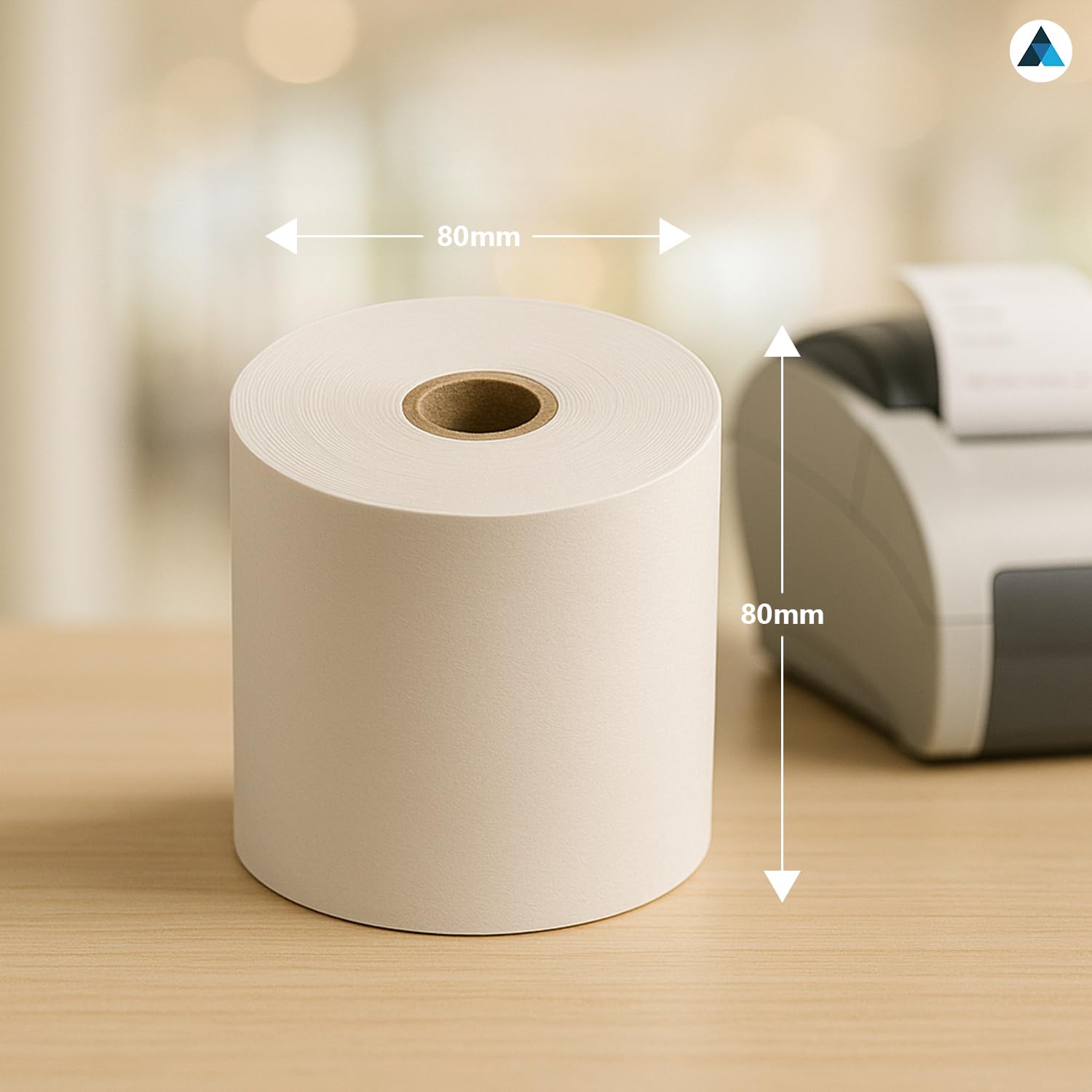 Premium Thermal Till Rolls 80x80mm, Card Payment Machine, Paper Receipt Rolls, (20 Rolls)