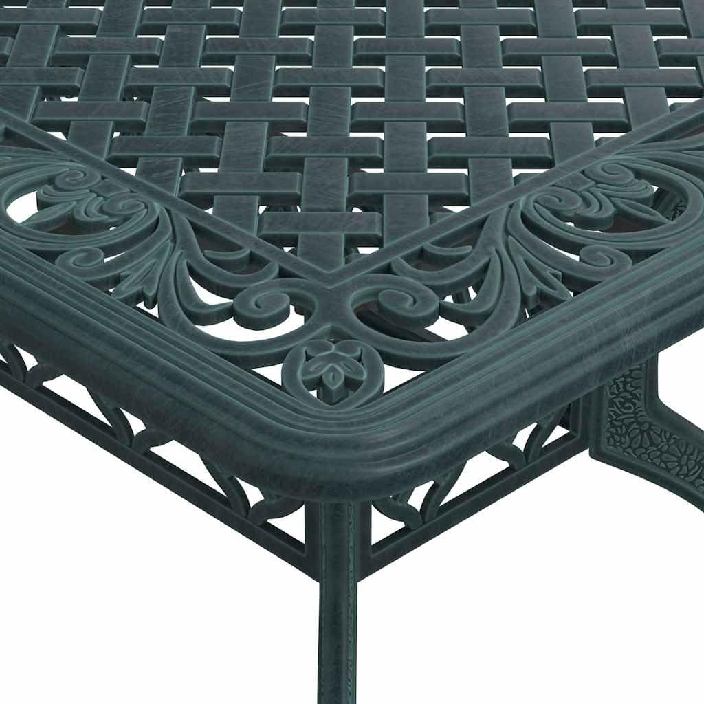 vidaXL Tavolo da Giardino Verde 150x90x72 cm in Alluminio Pressofuso