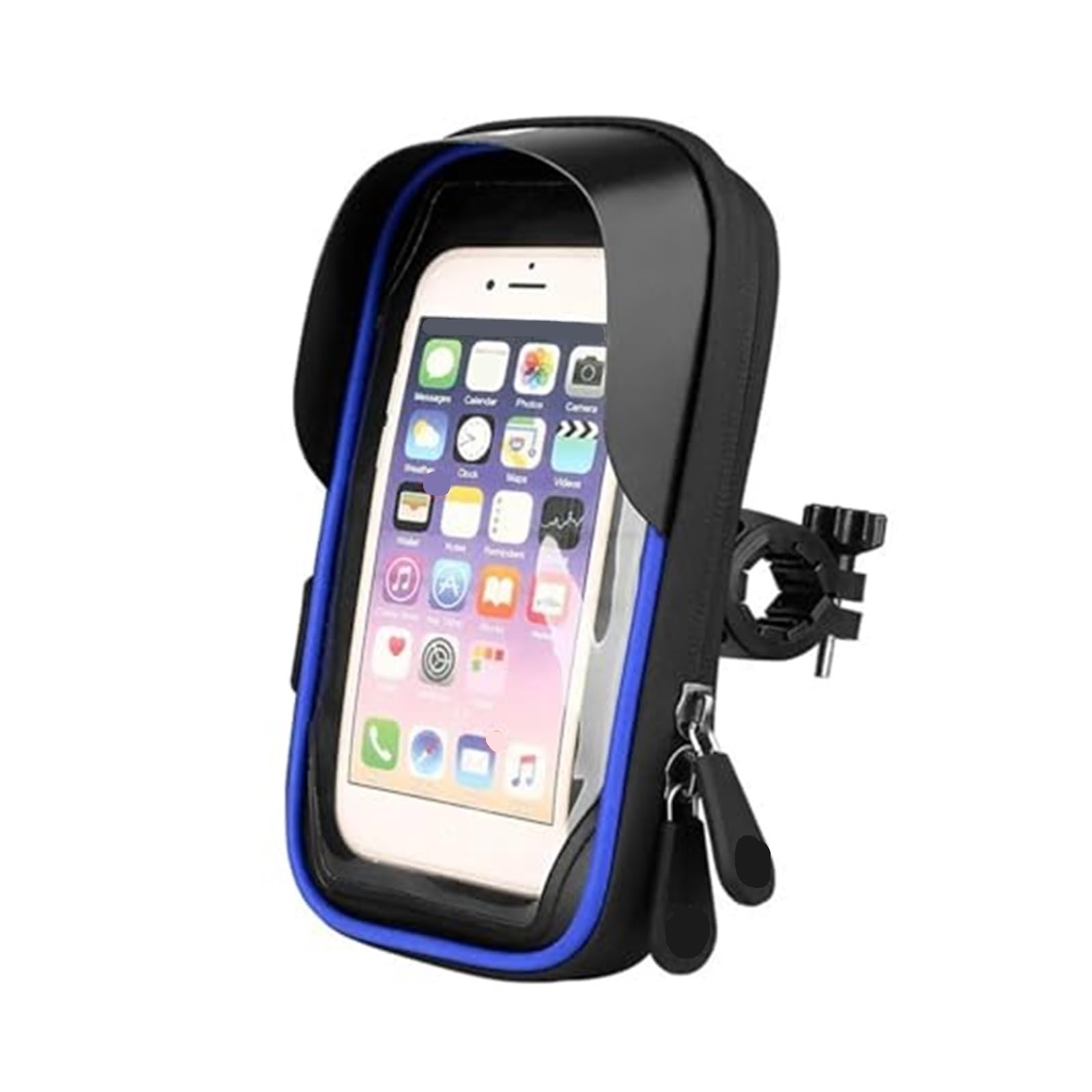 Soporte Manillar Motocicleta Cubierta Soporte Navegación para Motocicleta 2021 Teléfono Móvil Manillar Bolsa Montaje Estuche Impermeable Soporte GPS(Blue)